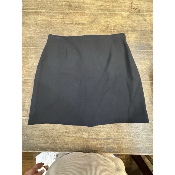 Kate Spade Mainline Colorblock Mini‎ Skirt Size 14 Black Button Lined - Picture 3 of 10